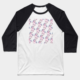 Colorful Unicorn Design, Artwork, Vector, Graphic Baseball T-Shirt